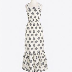 NWT J CREW Voile maxi seashell dress sz 8
